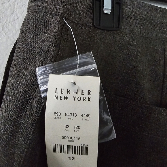 New York and company Cargo Pant 12 Lerner Gray New Pockets WaistLoop Preppy - Picture 6 of 11